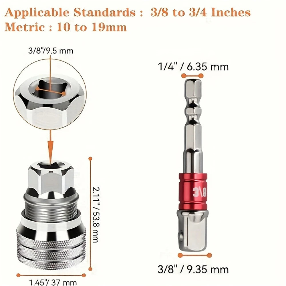 1pc Adjustable Magic Socket Wrench Universal Ratchet Spanner 10-19mm