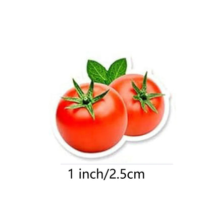 500Pcs Colorful Fruits Vegetables Stickers for Party Baking Scrapbooking