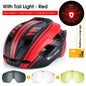 WEST BIKING Men Women Cycling Helmet With Taillight Goggles Sun Visor Bicycle Helmet MTB Road Bike Safe Cap Motorcycle Helmet-EXPROTAS