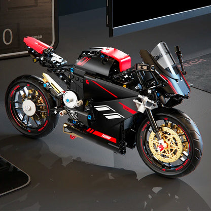 1:8 High-Speed Racing Motorcycle Building Blocks 426pcs DIY Technical Model Toy Gift
