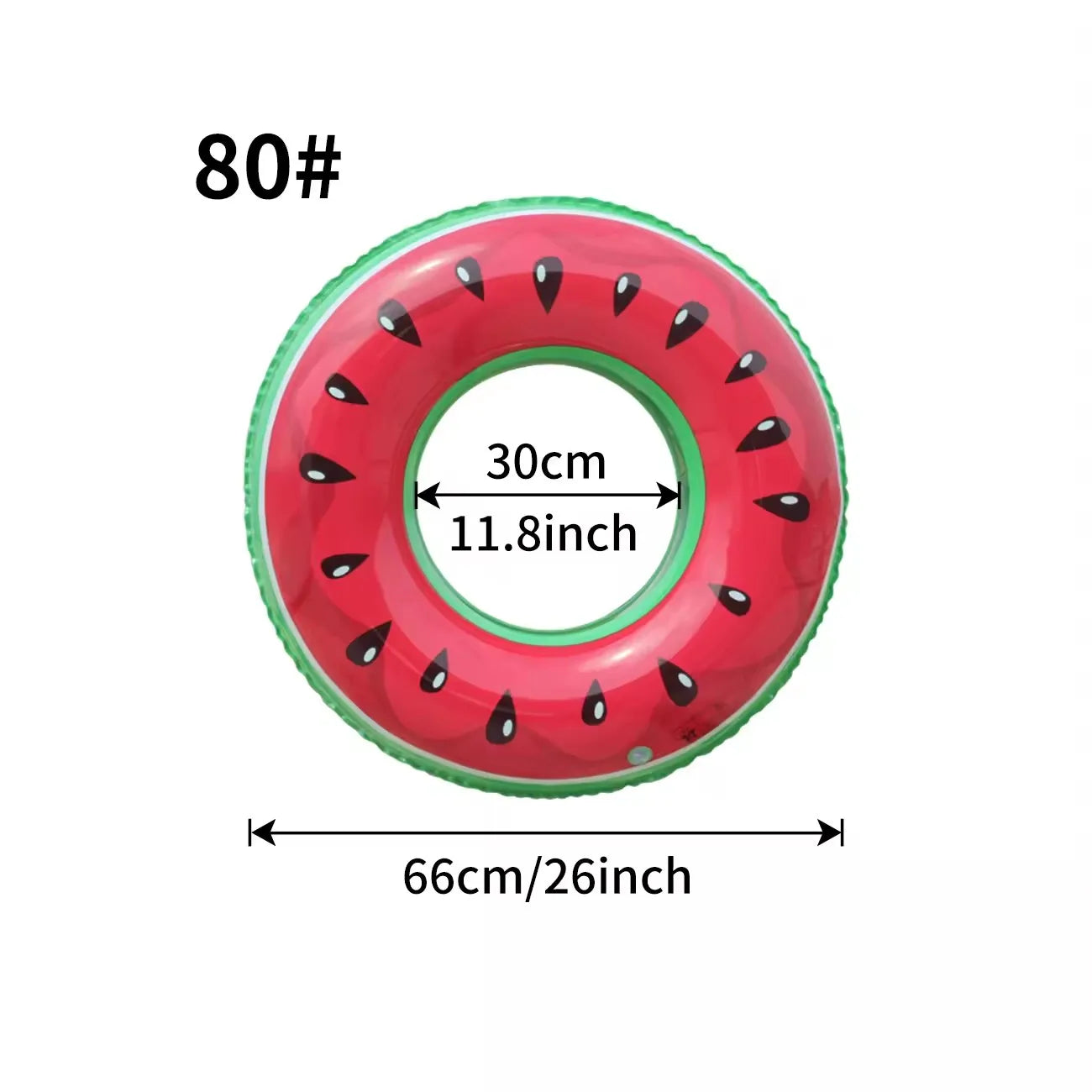 1PC Watermelon Inflatable Swim Ring, Adult Pool Float, Thickened PVC Floats, Summer Beach Water Toy Pool Party Ring