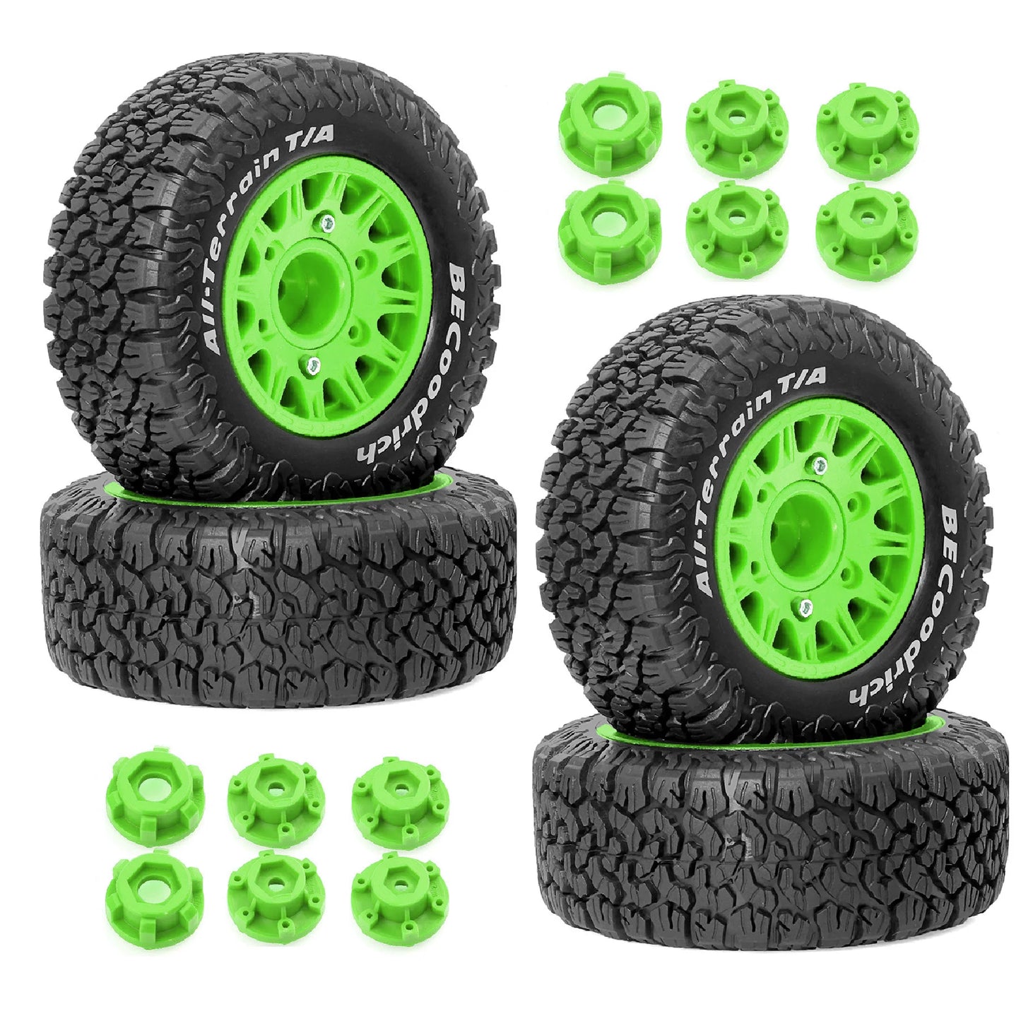 4Pcs 113mm RC Course Truck Tires Wheels 12mm Hex for Traxxas Slash