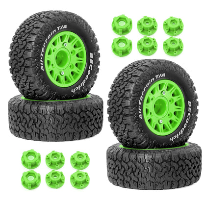 4Pcs 113mm RC Course Truck Tires Wheels 12mm Hex for Traxxas Slash