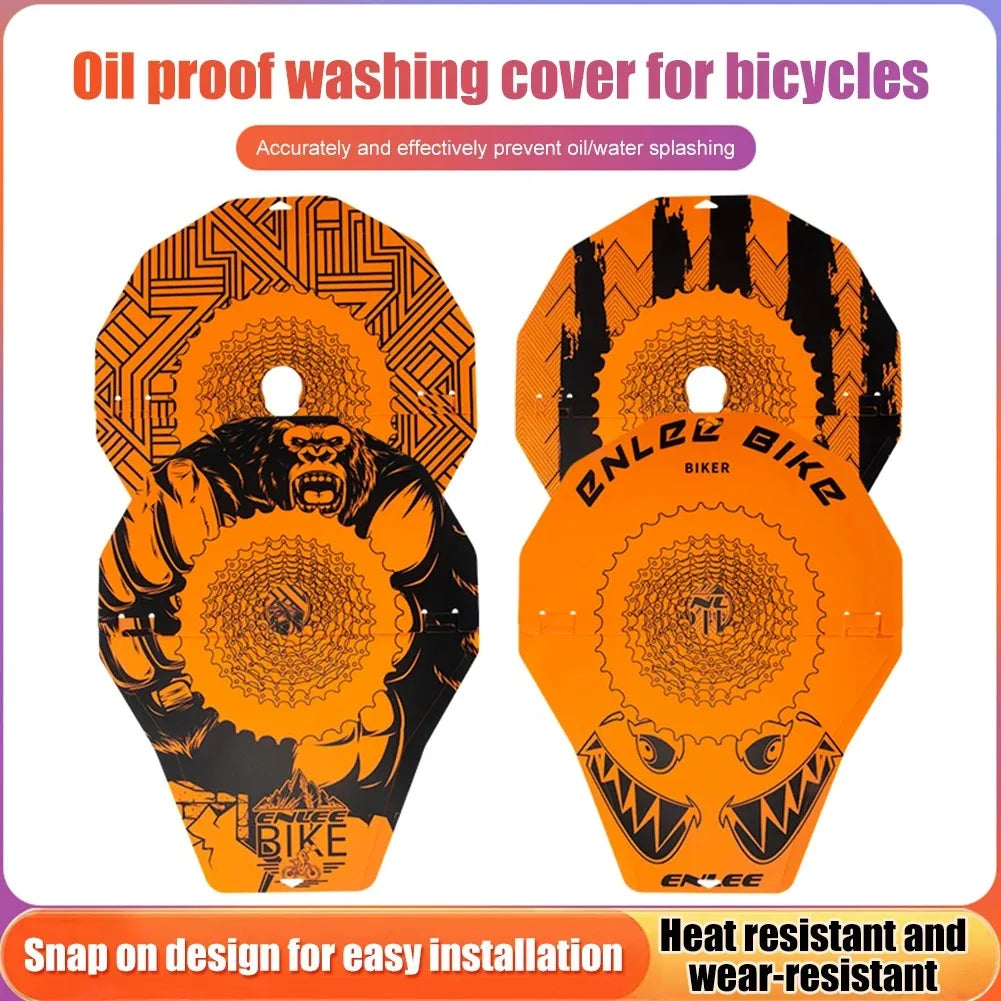 Bicycle Disc Brake Wash Cover Anti-Grease Protector for MTB Road Cleaning