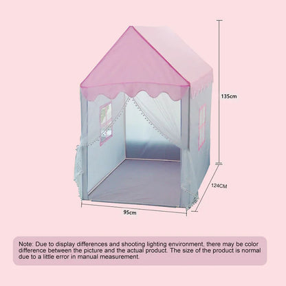 1.35M Large Children Toy Tent  Wigwam Folding Kids Tent Tipi Baby Play House Girls Pink Princess Castle Child Room Decor Gifts-EXPROTAS