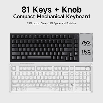 EXPROTAS Mechanical Gaming Keyboard 75% Wired RGB Backlit Gasket Layout