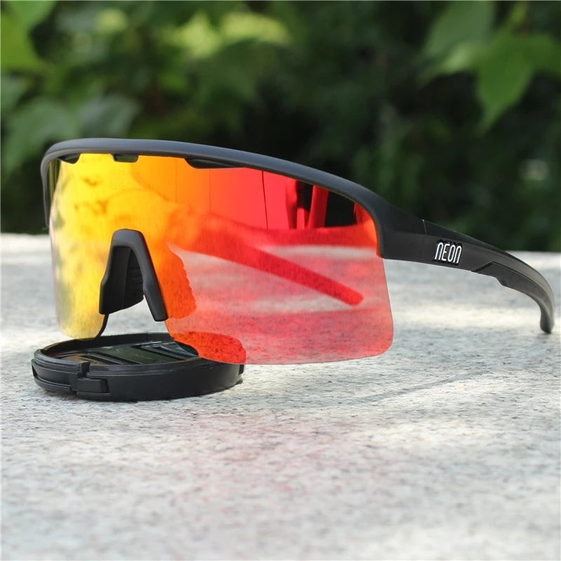 Neon Cycling Sunglasses Sports Bike Glasses Running Riding Outdoor Eyewear