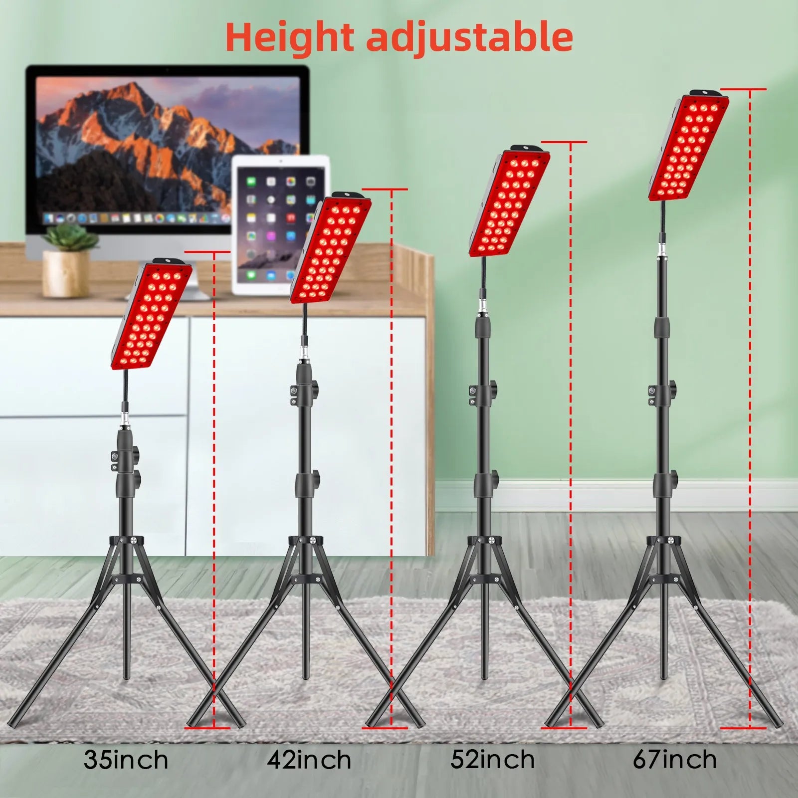 LED Red Light Healthcare Lamp For Full Body Face Near Infrared Light sauna for Joint Muscle Relieve Beauty Health Gadget-EXPROTAS