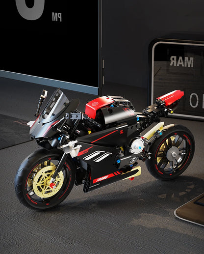 1:8 High-Speed Racing Motorcycle Building Blocks 426pcs DIY Technical Model Toy Gift