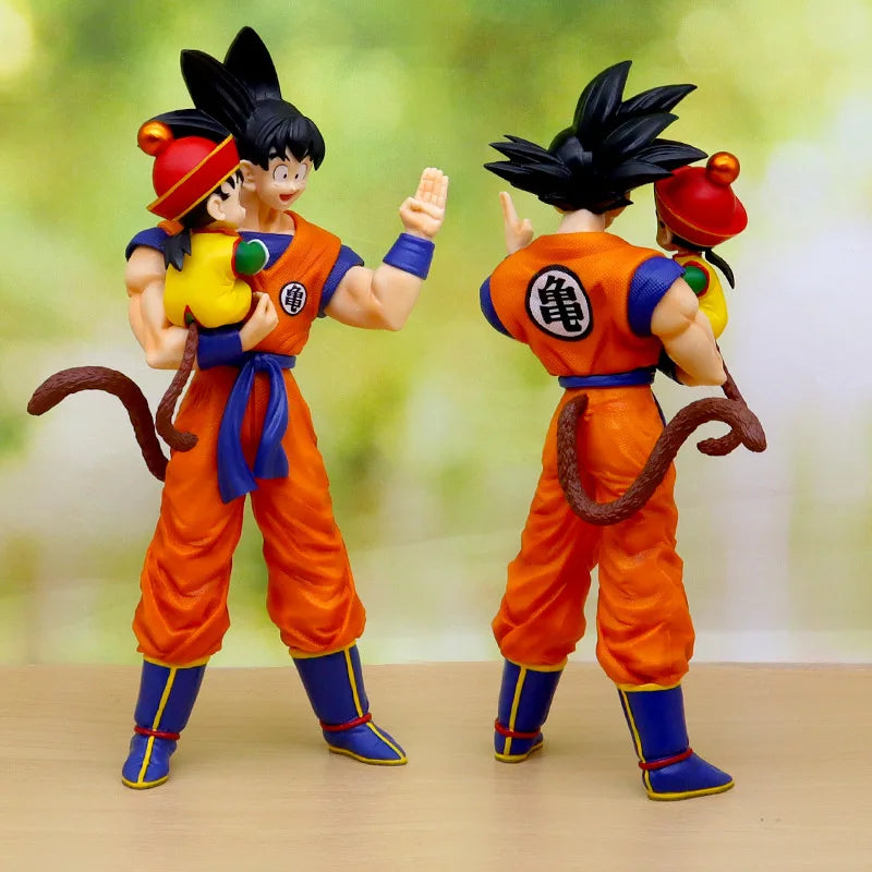 Anime Dragon Ball Son Goku with Gohan Figure Son Goku Figurine 30cm Pvc Action Figures Collection Model Toys for Children Gifts-EXPROTAS
