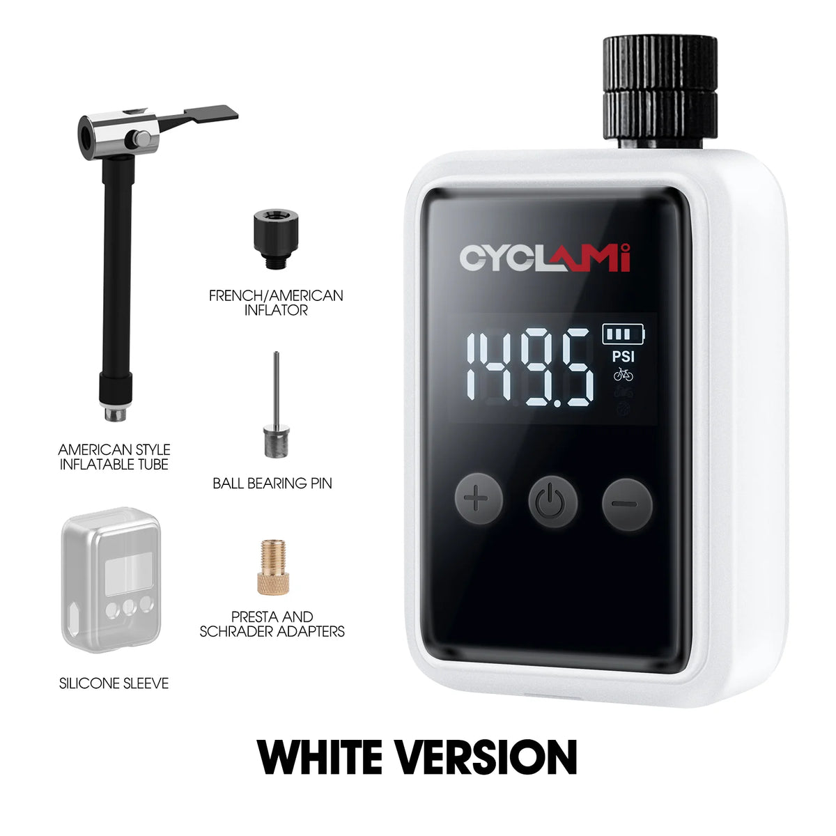 150PSI Electric Air Pump Mini Portable Rechargeable Bike Tyre Inflator