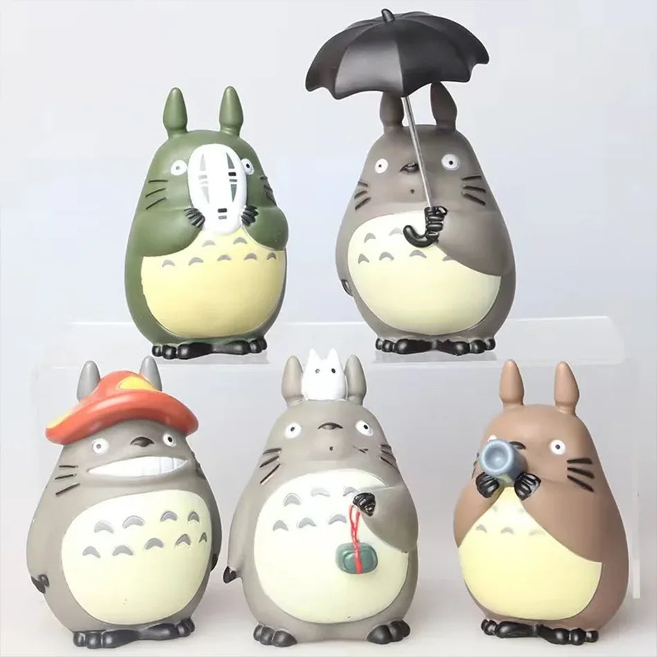 5pcs cartoon Totoro Figure Mini Statue Cute Toys Room Ornaments Kawaii Figures Toy Kid Gifts Collecctibles-EXPROTAS