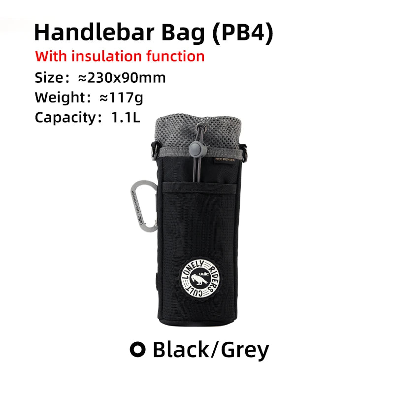 Insulated Handlebar Stem Bag C-HOLD Water Bottle Pouch Bikepacking Touring