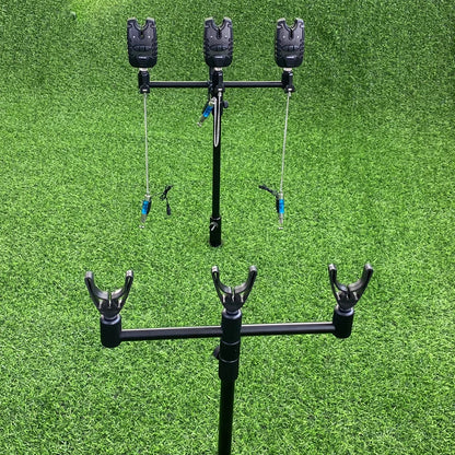 Carp Fishing Bite Alarm Set w/ Swingers Rod Pod Bank Stick Buzz Bar Kit