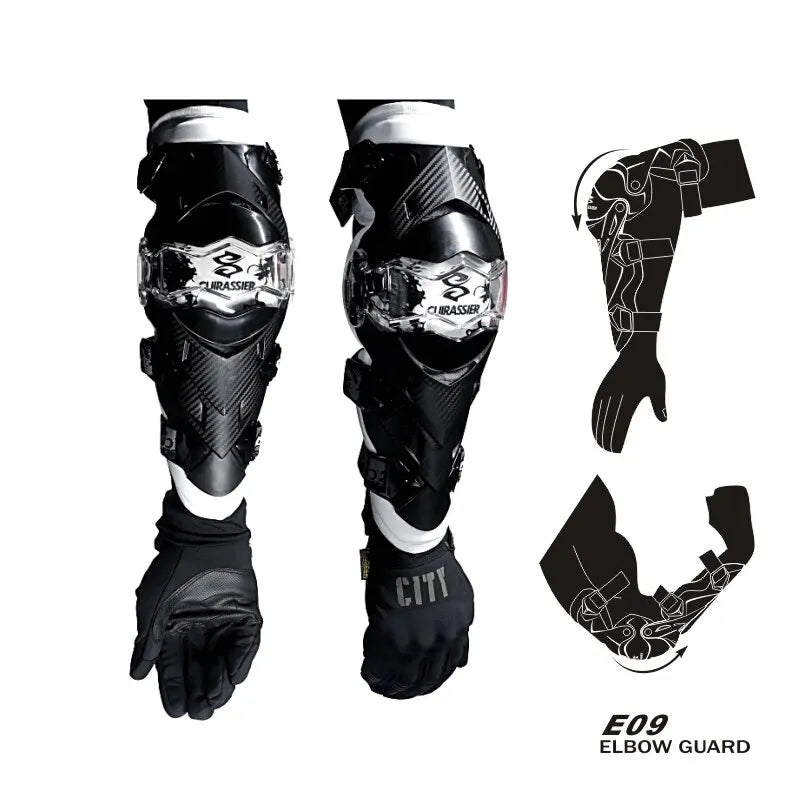 CUIRASSIER Motorcycle Elbow Protection Movement Joints MX ATV Elbow Guards Ventilation Motorbike Protector Motocross Equipment