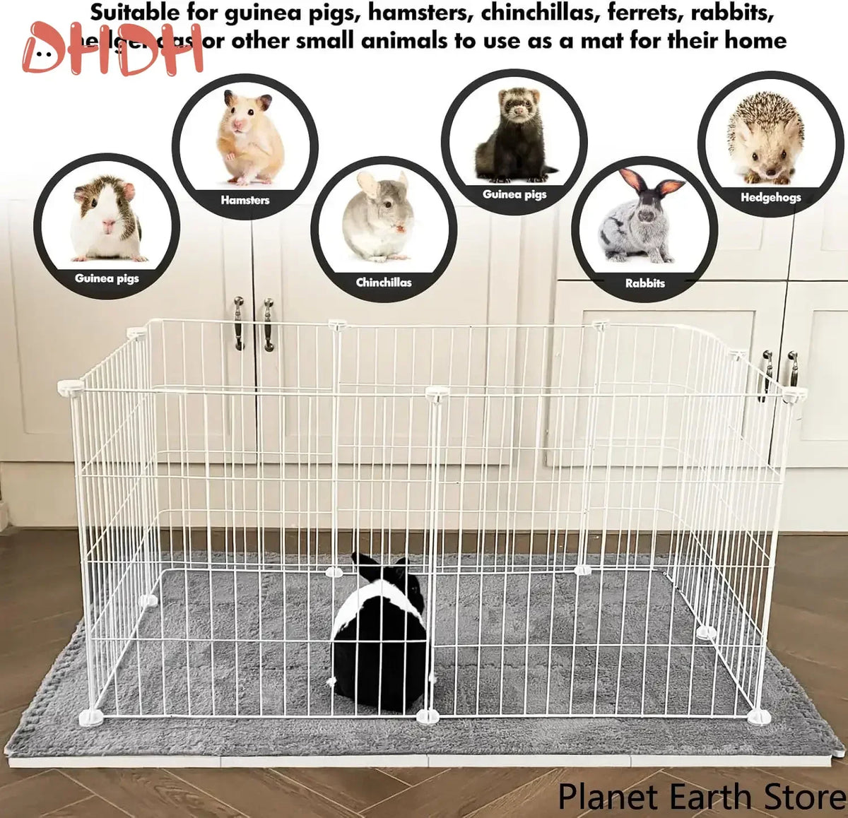 10Pcs Waterproof Guinea Pig Cage Liner Washable Pee Pad Bedding Mat
