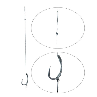 6pcs Fishing Ready-made Hook Links Carp Feeder Tackle Rigs
