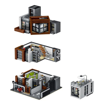 MOC-87366 Creative Modern Villa Modular City Architecture Building Block Bricks Model Street View Sets Kid Toy for Children Gift-EXPROTAS