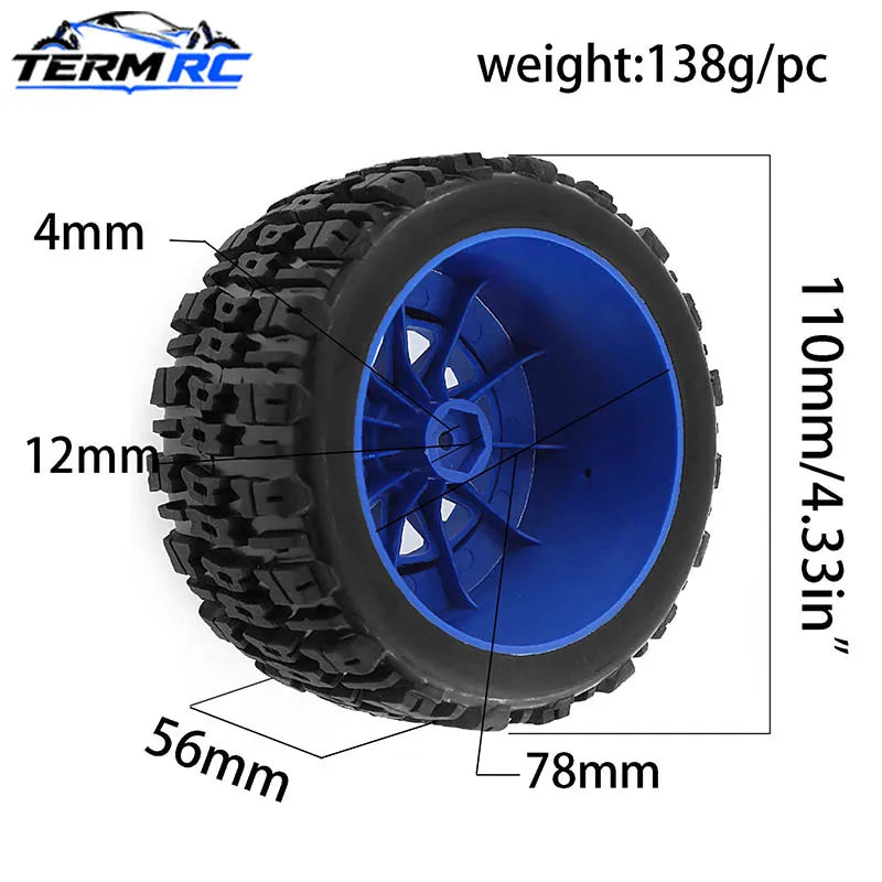 4Pcs Monster Truck Wheels RC Car 110mm 12mm Hex Upgrade Parts