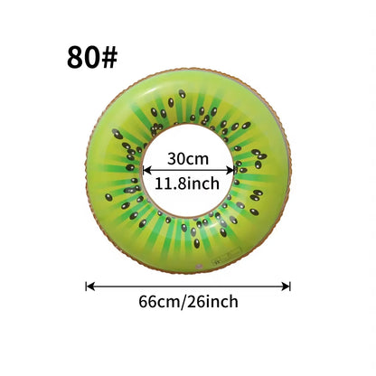 1PC Watermelon Inflatable Swim Ring, Adult Pool Float, Thickened PVC Floats, Summer Beach Water Toy Pool Party Ring