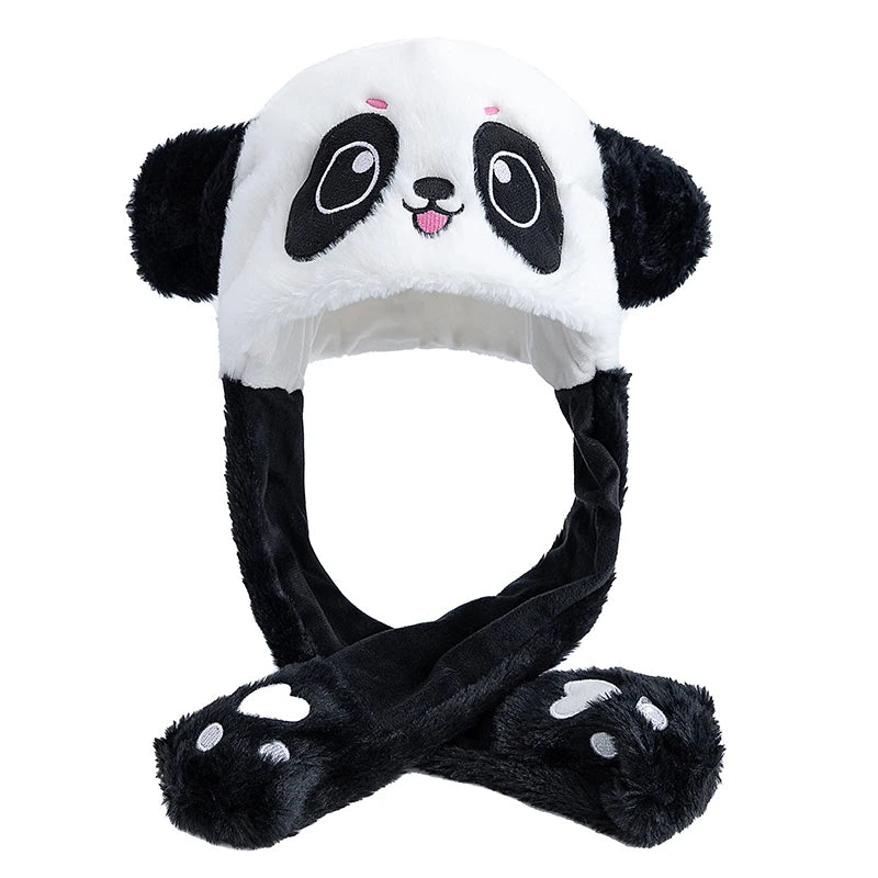 Funny Ear Hat Plush Rabbit Animal Cap for Party Teens Headwear