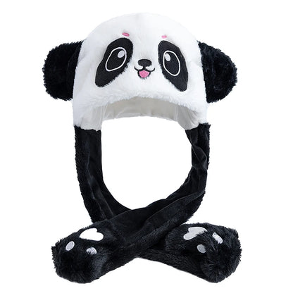 Funny Ear Hat Plush Rabbit Animal Cap for Party Teens Headwear