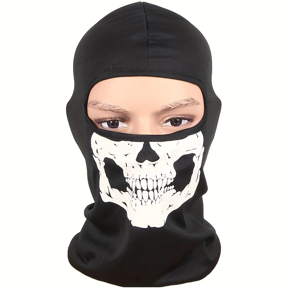 Motorcycle Balaclava Full Windproof Skull Face Mask Neck Warmer Ski