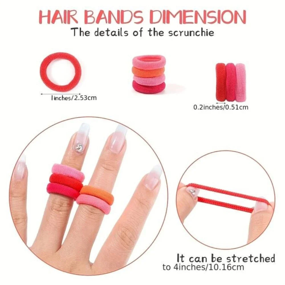 Rubber Bands Hair Ties Elastic Ponytail Hold Accessories for Girls Women