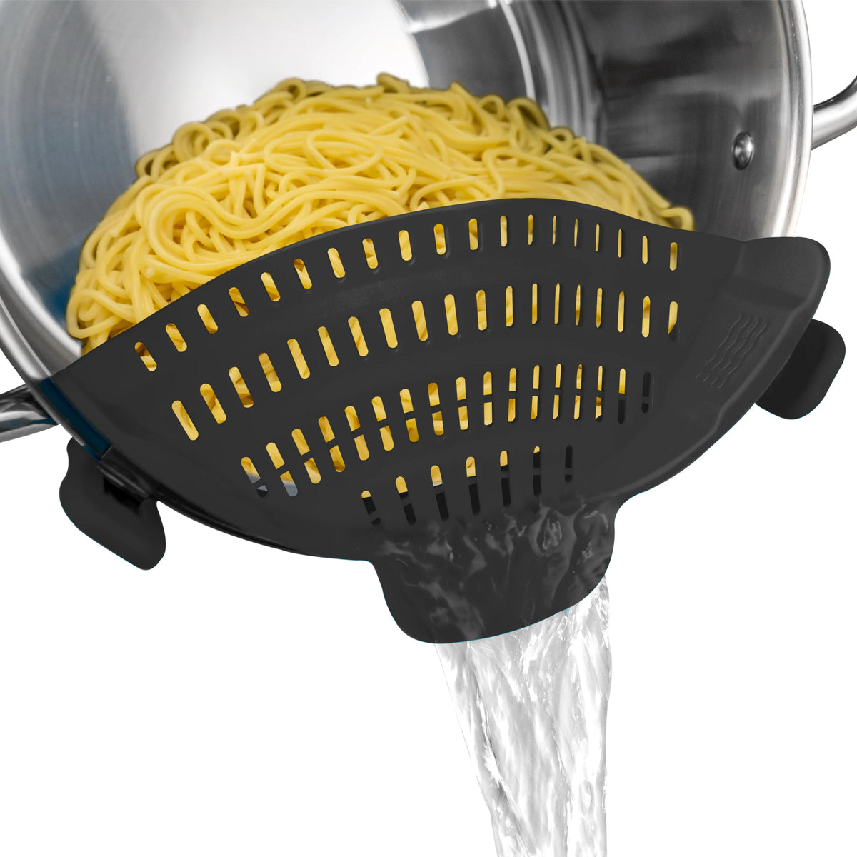 1pc Adjustable Silicone Clip-On Strainer for Pots Pans Bowls Kitchen