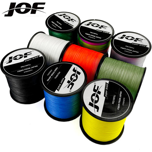 JOF Fishing Line 8 Strands Braided PE 300M 500M 1000M 18LB-78LB