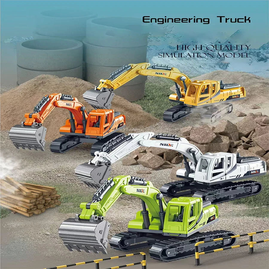 1pc Inertial Excavation Car Type Engineering Toy for Boys and Girls
