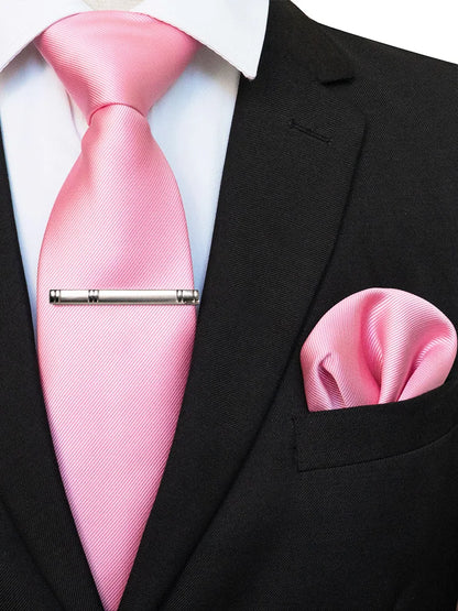 Suits Necktie Clip 8cm Mens Slim Solid Classic Wedding Party Ties