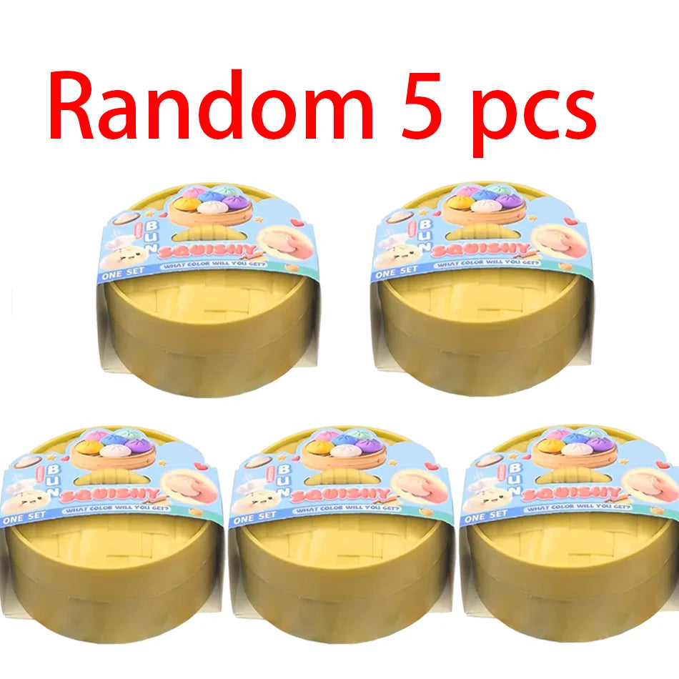 Blind Box Dumpling Squishy Toy Stress Relief 6pcs Colorful Mystery