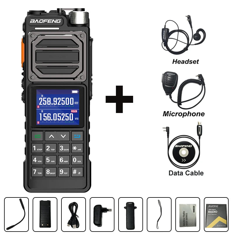 BAOFENG UV-25L Ham Radio High Powerful Tactical Walkie Talkie 50KM Four-Band Type-C 999Channel Two Way Radio BAOFENG NEW Upgrade-EXPROTAS