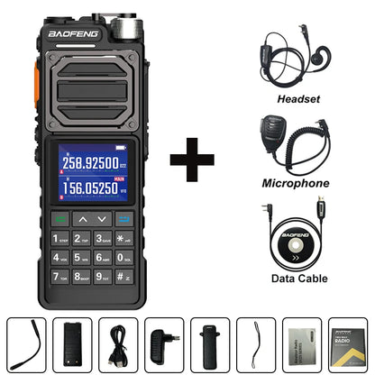 BAOFENG UV-25L Ham Radio High Powerful Tactical Walkie Talkie 50KM Four-Band Type-C 999Channel Two Way Radio BAOFENG NEW Upgrade-EXPROTAS