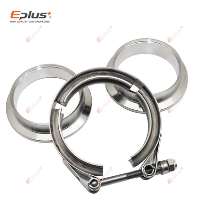 Eplus Car 304 Stainless Steel V Band Clamp Turbo Exhaust Pipe Vband Clamp Male Female Flange V Clamp Kits Universal-EXPROTAS