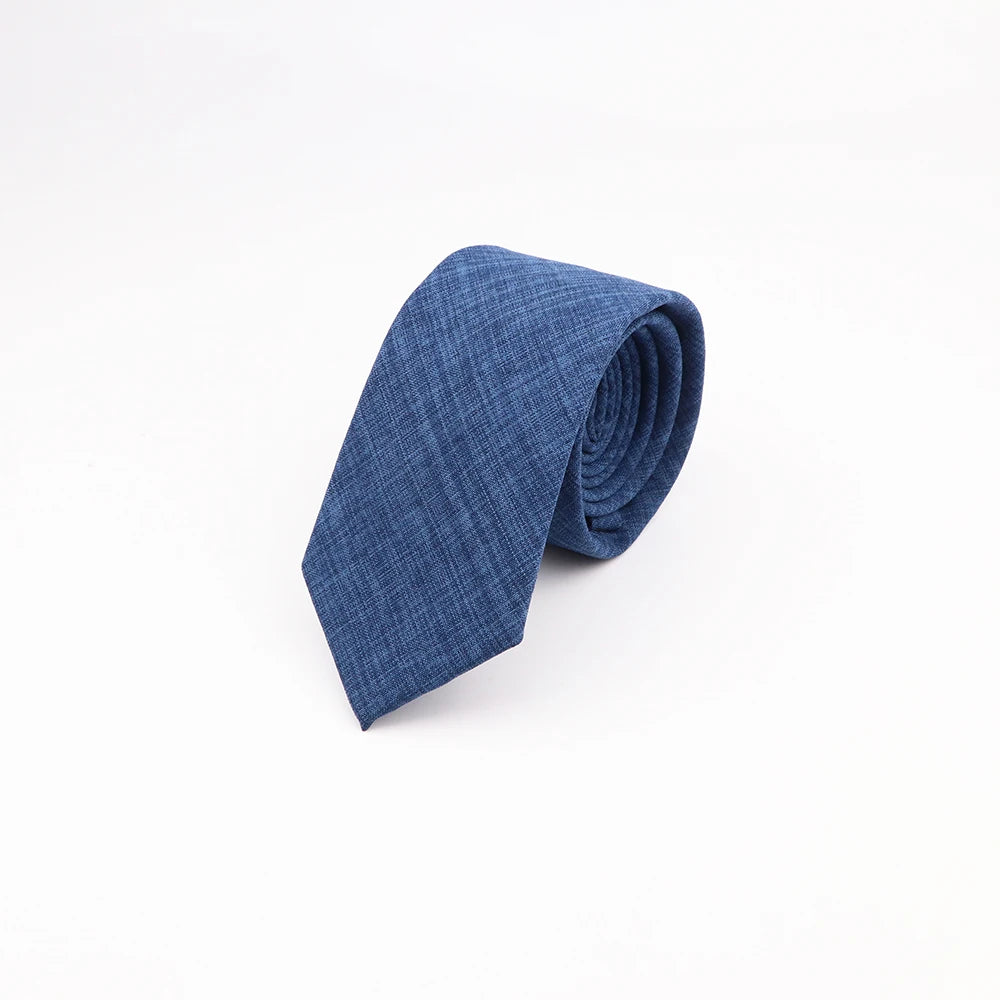 Mens Slim Solid Colour Tie 6.5cm Wedding Party Classic Necktie