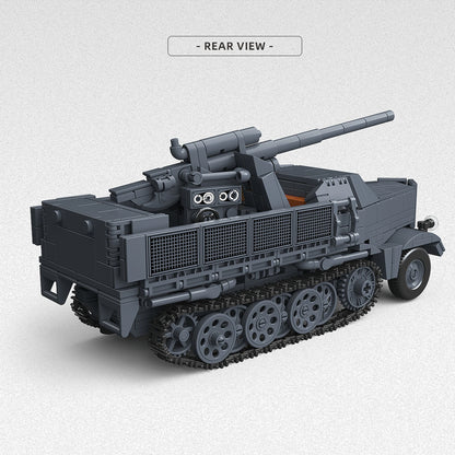 726pcs Building Block Model Military Toy Flak Tank Construction Bricks
