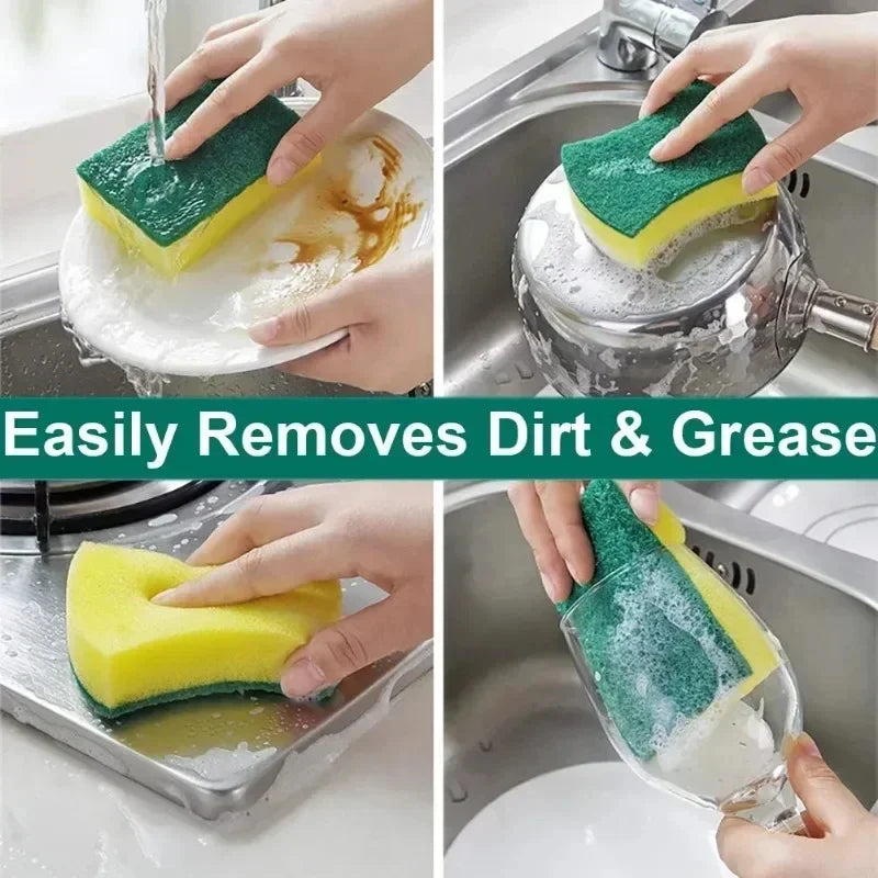 Sponge Kitchen Brush Double-Sided Highly Absorbent Rust Cleaning Tool