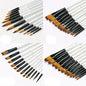 12/48 Pcs Art Paint Brushes Set Nylon Hair for Oil Acrylic Watercolor Painting