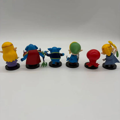 6pcs Zelda Link PVC Figure Set 7cm Cute Collectible Models