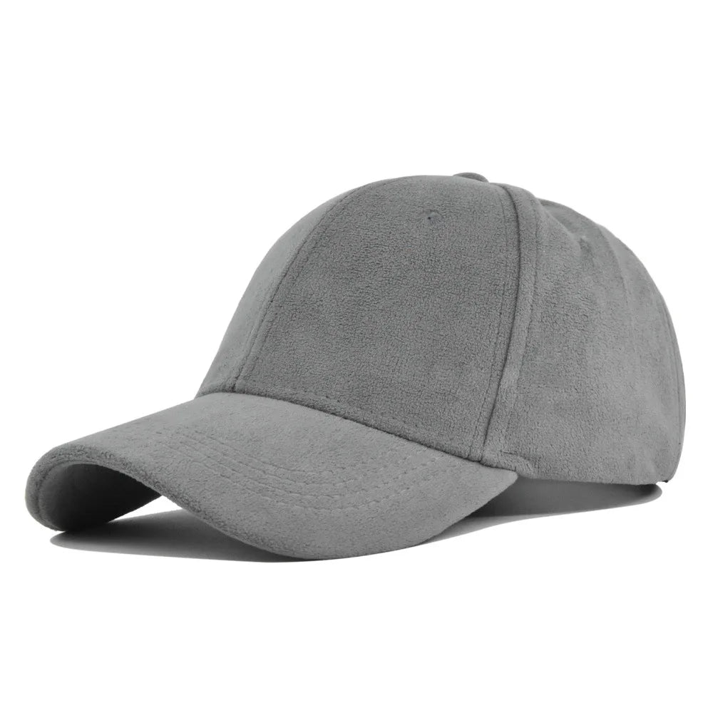 Men Women Suede Baseball Cap Retro Snapback Autumn Winter Hip Hop Hat