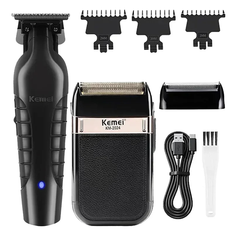Kemei Professional Hair Clipper Trimmer Cordless Electric Beard Shaver