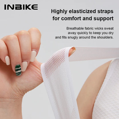 High Waist Cycling Bib Shorts INBIKE Womens Summer MTB Road Bike Padded