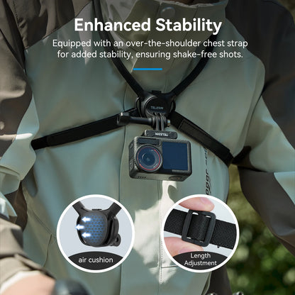 TELESIN Neck Mount Holder for Phone GoPro Insta360 DJI Action Camera 2-in-1