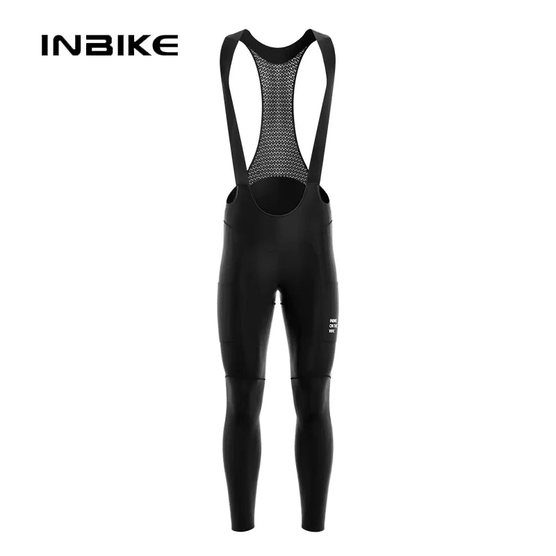Spring Cycling Bib Tights INBIKE Mens MTB Road Bike 4 Pocket Leggings
