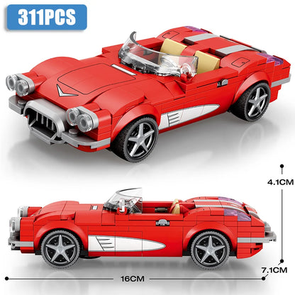 Car Series Building Blocks Model Sets Sports Racing Speed Champion DIY Educational Bricks Toys Boys Kids Adult Christmas Gifts-EXPROTAS
