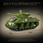 Building Block M4A3 Sherman Tank Model 105mm Plastic Toy Christmas