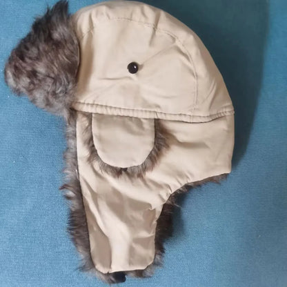 Warm Russian Waterproof Winter Trapper Aviator Earflap Ski Hat for Men