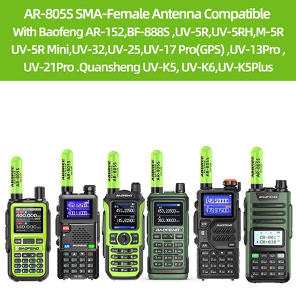 VHF UHF Antenna SMA-Female Dual Band for Baofeng Walkie Talkie Radio